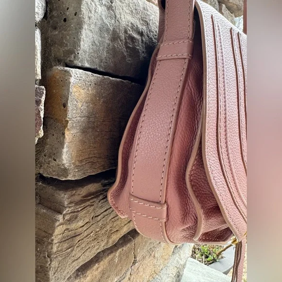 Chloe Marcie Crossbody Bag In Pink Anemone & Wallet Bundle